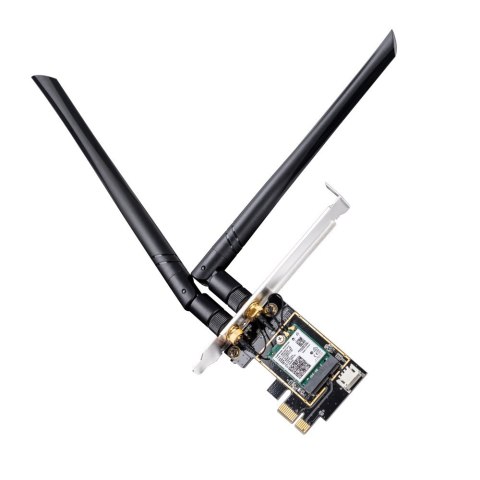 Karta sieciowa CUDY WE3000 AX5400 Wi-Fi 6 + BT 5.2 Intel AX210 PCIe Karta sieciowa CUDY WE3000 AX5400 Wi-Fi 6 + BT 5.2 Intel AX210 PCIe