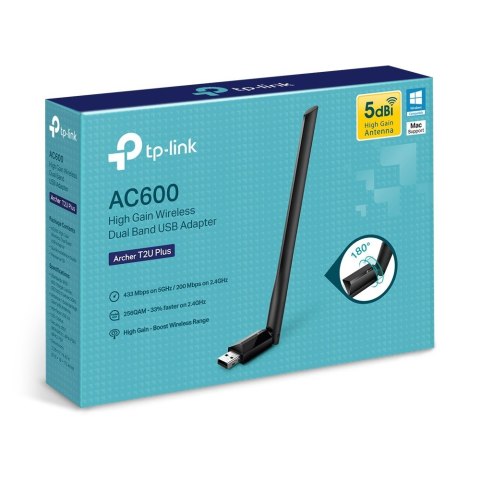 Karta sieciowa TP-LINK ARCHER T2U PLUS (USB 2.0) Karta sieciowa TP-LINK ARCHER T2U PLUS (USB 2.0)