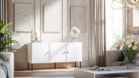 Komoda 3D PALAZZO BIS 151x40x75 biały mat Komoda 3D PALAZZO BIS 151x40x75 biały mat