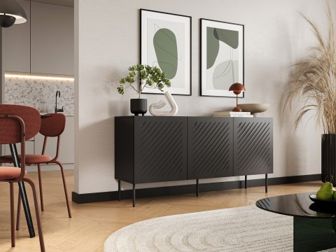 Komoda SIENA 150,5x40x75 czarny mat Komoda SIENA 150,5x40x75 czarny mat