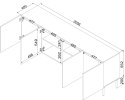 Komoda SIENA 200x40x75 czarny mat
