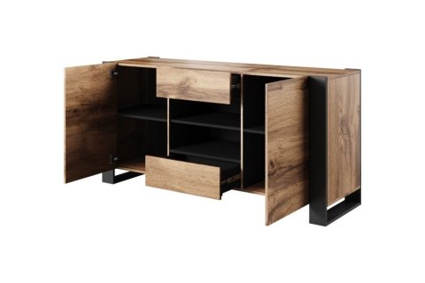 Komoda WOOD 164/44/80 dąb wotan + antracyt Komoda WOOD 164/44/80 dąb wotan + antracyt