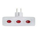 ESPERANZA ROZGAŁĘŹNIK ELEKTRYCZNY 3 GNIAZDA Z WYŁĄCZNIKAMI BIAŁY ELK307W
