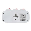 ESPERANZA ROZGAŁĘŹNIK ELEKTRYCZNY 3 GNIAZDA Z WYŁĄCZNIKAMI BIAŁY ELK307W