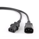 Kabel GEMBIRD PC-189 (C13 / IEC C13 / IEC 320 C13 - C14 ; 1,8m; kolor czarny)
