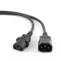 Kabel GEMBIRD PC-189 (C13 / IEC C13 / IEC 320 C13 - C14 ; 1,8m; kolor czarny)