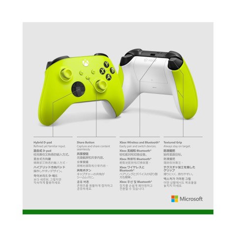 Microsoft Xbox kontroler bezprzewodowy Żółty (WYPRZEDAŻ)