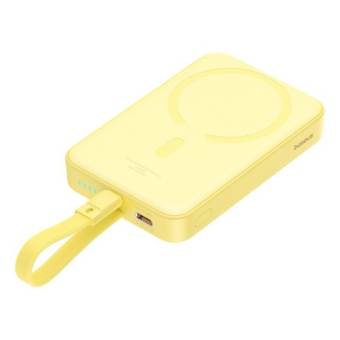 Powerbank Baseus Magnetic Mini Air Wireless 10000mAh 20W+kabel USB C-USB C (żółty)
