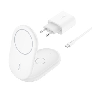 BELKIN ŁADOWARKA MAGSAFE SKŁADANA 2W1 QI2 ZASILACZ BIAŁA