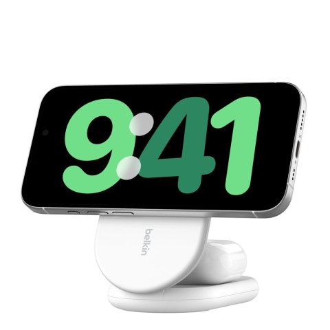 BELKIN ŁADOWARKA MAGSAFE SKŁADANA 2W1 QI2 ZASILACZ BIAŁA