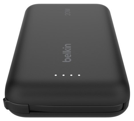 BELKIN POWERBANK 10 000 MAH, 20W, WBUDOWANY KABEL USB-C, BLACK BELKIN POWERBANK 10 000 MAH, 20W, WBUDOWANY KABEL USB-C, BLACK