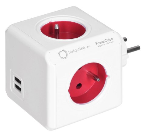 Przedłużacz allocacoc PowerCube Original 2202RD/FROUPC (kolor czerwony) Przedłużacz allocacoc PowerCube Original 2202RD/FROUPC (kolor czerwony)