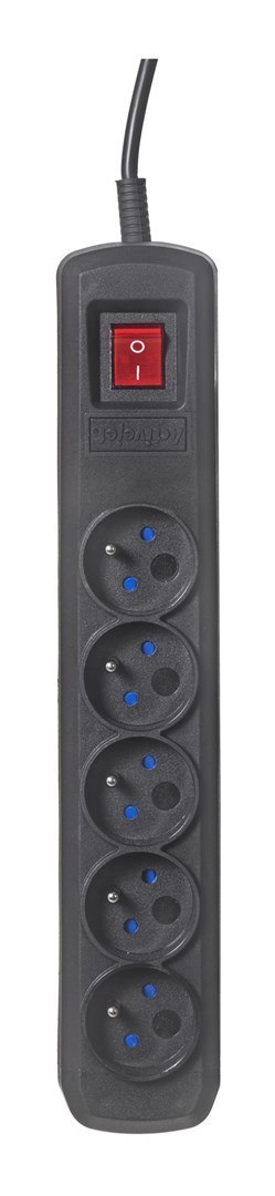 Listwa przeciwprzepięciowa Activejet 5gn/1,5m/cz (10A; 2300W) 1,5m; kolor czarny Listwa przeciwprzepięciowa Activejet 5gn/1,5m/cz (10A; 2300W) 1,5m; kolor czarny