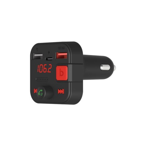 SAVIO TR-15 TRANSMITER FM Z WYŚWIETLACZEM, BLUETOOTH I ŁADOWARKĄ PD USB-C USB-A QUICK CHARGE, BASS BOOST SAVIO TR-15 TRANSMITER FM Z WYŚWIETLACZEM, BLUETOOTH I ŁADOWARKĄ PD USB-C USB-A QUICK CHARGE, BASS BOOST