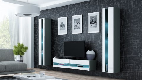 Zestaw VIGO NEW 12 szary/biały połysk Zestaw VIGO NEW 12 szary/biały połysk