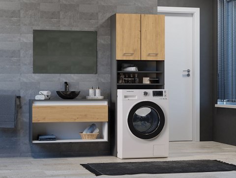 Szafka na pralkę POLA DK 64x30xH180 antracyt/artisan Szafka na pralkę POLA DK 64x30xH180 antracyt/artisan
