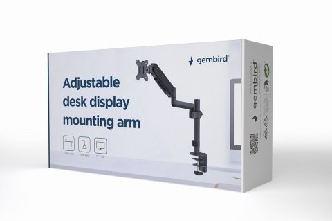 GEMBIRD BIURKOWE REGULOWANE RAMIĘ/UCHWYT NA MONITOR 17-32, VESA 100X100MM, DO 9 KG GEMBIRD BIURKOWE REGULOWANE RAMIĘ/UCHWYT NA MONITOR 17-32, VESA 100X100MM, DO 9 KG