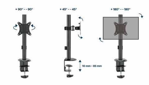 GEMBIRD BIURKOWE REGULOWANE RAMIĘ NA MONITOR 17"-32", DO 9 KG GEMBIRD BIURKOWE REGULOWANE RAMIĘ NA MONITOR 17"-32", DO 9 KG