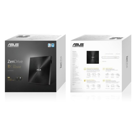 Nagrywarka ASUS SDRW-08U9M-U SDRW-08U9M-U/BLK/G/AS (USB 2.0; zewnętrzna) Nagrywarka ASUS SDRW-08U9M-U SDRW-08U9M-U/BLK/G/AS (USB 2.0; zewnętrzna)