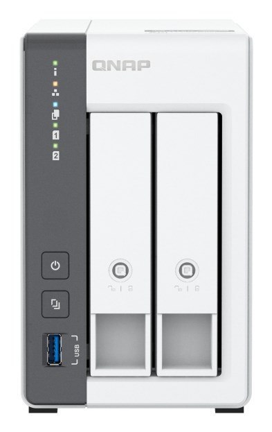 Qnap TS-216G, Tower, 2 x 2.5"/3.5" SATA, ARM 2.0GHz Quad core, 4GB, 1 x 2.5GbE + 1 x GbE, External adapter (PSU) Qnap TS-216G, Tower, 2 x 2.5"/3.5" SATA, ARM 2.0GHz Quad core, 4GB, 1 x 2.5GbE + 1 x GbE, External adapter (PSU)