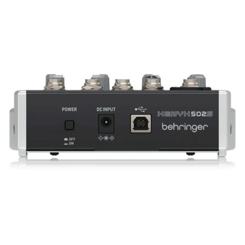 Behringer 502S - 5-kanałowy kompaktowy mikser analogowy z interfejsem USB zaprojektowany specjalnie do obsługi podcastów, stream Behringer 502S - 5-kanałowy kompaktowy mikser analogowy z interfejsem USB zaprojektowany specjalnie do obsługi podcastów, stream