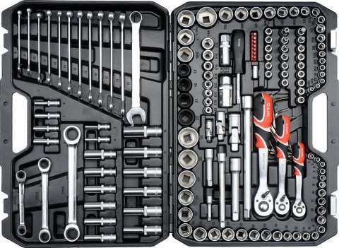 Zestaw kluczy XXL YATO 150szt. 1/4"-3/8"-1/2" 38811 Zestaw kluczy XXL YATO 150szt. 1/4"-3/8"-1/2" 38811