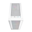 GEMBIRD OBUDOWA FORNAX 4000W MIDI-TOWER (2X USB 3.0, 1X USB 2.0, HD AUDIO, SZKLANY PANEL BOCZNY, PODŚWIETLENIE ARGB) BIAŁA