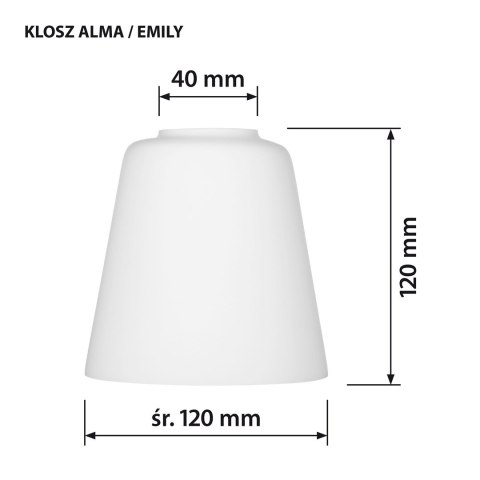 Klosz do lampy EMILY Klosz do lampy EMILY