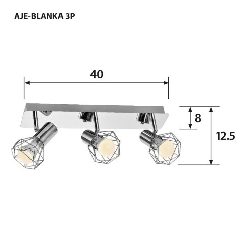 Listwa Activejet AJE-BLANKA 3P (120 W; E14 x 3) Listwa Activejet AJE-BLANKA 3P (120 W; E14 x 3)