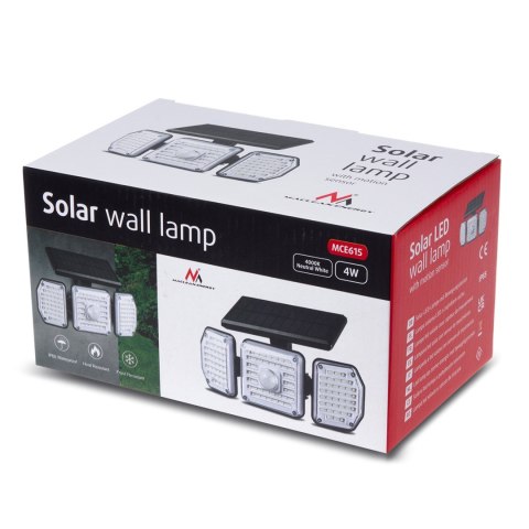 MACLEAN SOLARNA LAMPA LED Z CZUJNIKIEM RUCHU IP65 4W 3 TRYBY PRACY MCE615 MACLEAN SOLARNA LAMPA LED Z CZUJNIKIEM RUCHU IP65 4W 3 TRYBY PRACY MCE615