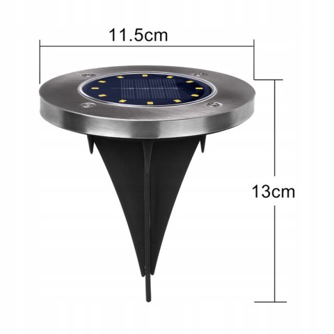 MACLEAN SOLARNA LAMPA NAJAZDOWA OGRODOWA LED IP44, 12 LED SMD, 4000K MCE318 MACLEAN SOLARNA LAMPA NAJAZDOWA OGRODOWA LED IP44, 12 LED SMD, 4000K MCE318