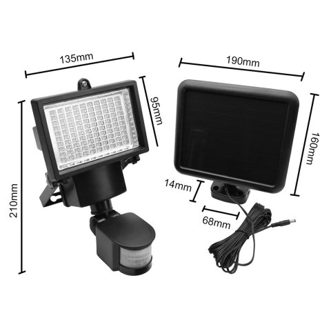 MACLEAN SOLARNY NAŚWIETLACZ LED Z CZUJNIKIEM IP44 MCE442 MACLEAN SOLARNY NAŚWIETLACZ LED Z CZUJNIKIEM IP44 MCE442