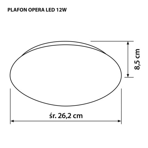 Nowoczesny plafon sufitowy LED Activejet OPERA 12W Nowoczesny plafon sufitowy LED Activejet OPERA 12W