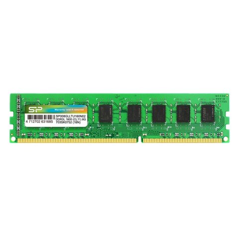 Pamięć RAM Silicon Power DDR3 8GB (1x8GB) 1600MHz CL11 1.35V Low Voltage UDIMM Pamięć RAM Silicon Power DDR3 8GB (1x8GB) 1600MHz CL11 1.35V Low Voltage UDIMM