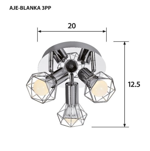 Plafon Activejet AJE-BLANKA 3PP (120 W; E14 x 3) Plafon Activejet AJE-BLANKA 3PP (120 W; E14 x 3)