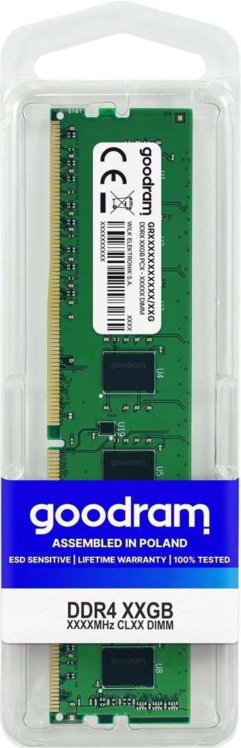 Pamięć GoodRam GR2400D464L17S/4G (DDR4 DIMM; 1 x 4 GB; 2400 MHz; CL17) Pamięć GoodRam GR2400D464L17S/4G (DDR4 DIMM; 1 x 4 GB; 2400 MHz; CL17)