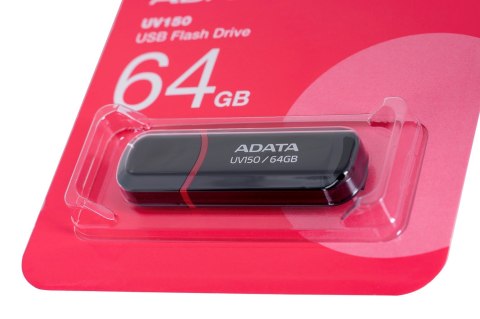 Pendrive ADATA UV150 AUV150-64G-RBK (64GB; USB 3.0; kolor czarny) Pendrive ADATA UV150 AUV150-64G-RBK (64GB; USB 3.0; kolor czarny)