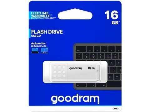 Pendrive GoodRam UME2 UME2-0160W0R11 (16GB; USB 2.0; kolor biały) Pendrive GoodRam UME2 UME2-0160W0R11 (16GB; USB 2.0; kolor biały)