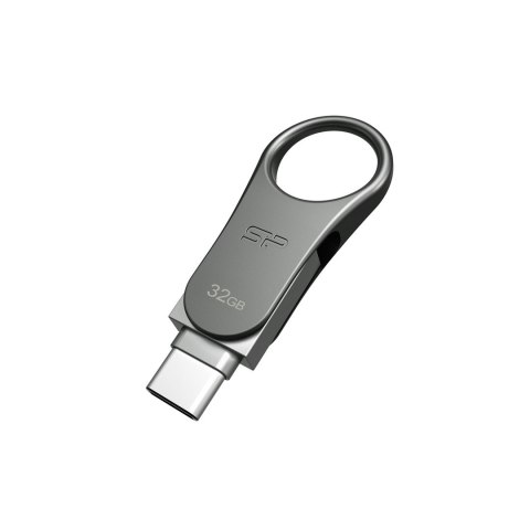 Pendrive Silicon Power Mobile C80 32GB Dual USB 3.1/Type-C Silver (SP032GBUC3C80V1S) Pendrive Silicon Power Mobile C80 32GB Dual USB 3.1/Type-C Silver (SP032GBUC3C80V1S)