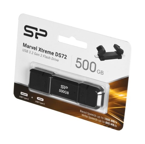 SSD Silicon Power DS72 500GB Dual USB-C/USB 3.2 SSD Silicon Power DS72 500GB Dual USB-C/USB 3.2