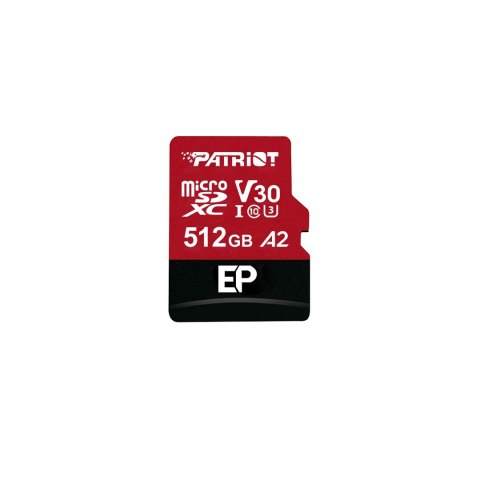 Patriot EP Pro A2 Micro SDXC 512GB 90/80 MB/s V30 U3 Class10 Patriot EP Pro A2 Micro SDXC 512GB 90/80 MB/s V30 U3 Class10