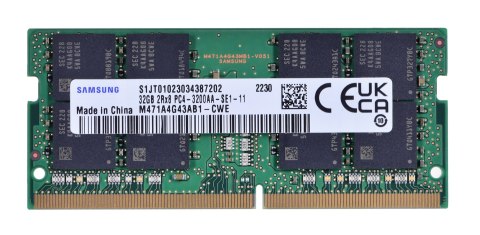Samsung SO-DIMM 32GB DDR4 2Rx8 3200MHz PC4-25600 M471A4G43AB1-CWE Samsung SO-DIMM 32GB DDR4 2Rx8 3200MHz PC4-25600 M471A4G43AB1-CWE