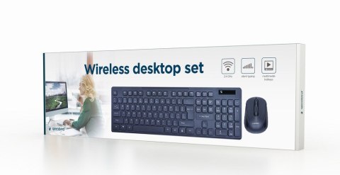 GEMBIRD ZESTAW BEZPRZEWODOWA KLAWIATURA + MYSZ CZARNA, UKŁAD US GEMBIRD ZESTAW BEZPRZEWODOWA KLAWIATURA + MYSZ CZARNA, UKŁAD US