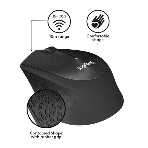 Mysz Logitech M330 910-004909 (USB 2.0; kolor czarny; optyczna) Mysz Logitech M330 910-004909 (USB 2.0; kolor czarny; optyczna)