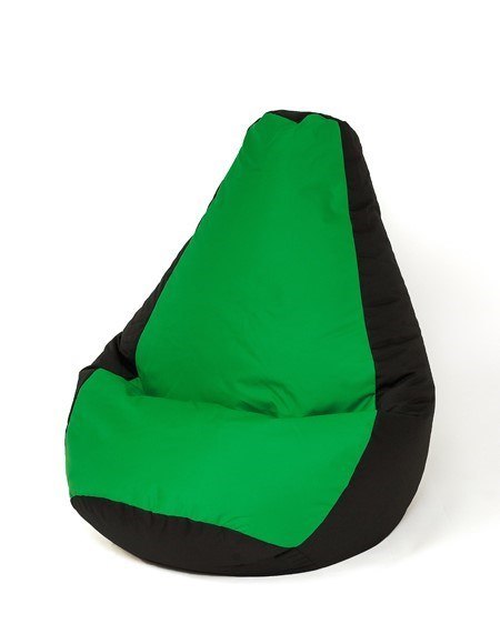Pufa worek sako GRUSZA czarny-zielony XXL 140x100 Pufa worek sako GRUSZA czarny-zielony XXL 140x100