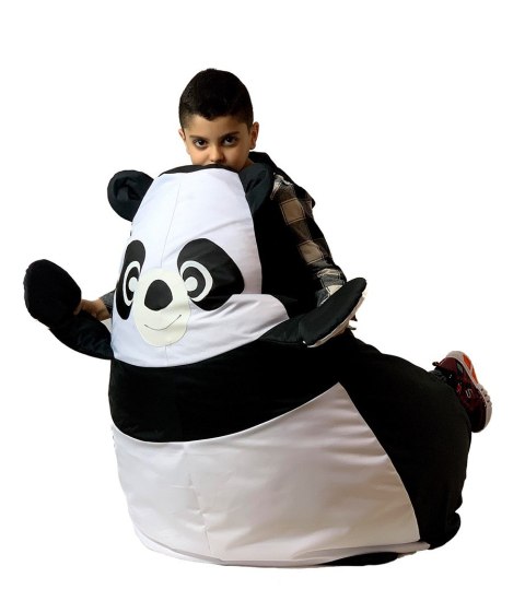 Pufa worek sako PANDA czarny-biały L 105x80 Pufa worek sako PANDA czarny-biały L 105x80