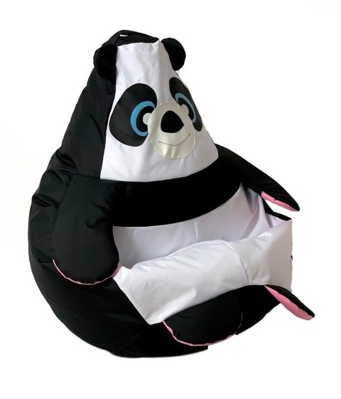 Pufa worek sako PANDA czarny-biały L 105x80 Pufa worek sako PANDA czarny-biały L 105x80