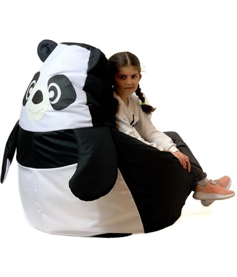 Pufa worek sako PANDA czarny-biały XL 130x90 Pufa worek sako PANDA czarny-biały XL 130x90