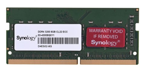 Synology 8GB DDR4 ECC Unbuffered SODIMM (DS1823xs+, DS923+, DS723+, RS822RP+, RS822+, DS3622xs+, DS2422+, DS1522+) D4ES02-8G Synology 8GB DDR4 ECC Unbuffered SODIMM (DS1823xs+, DS923+, DS723+, RS822RP+, RS822+, DS3622xs+, DS2422+, DS1522+) D4ES02-8G