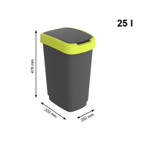 Rotho kosz na śmieci obrotowy TWIST limonkowy 25L Rotho kosz na śmieci obrotowy TWIST limonkowy 25L
